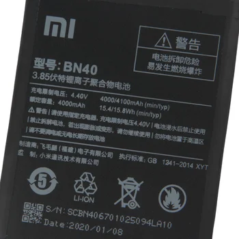 Xiao Mi Originálne Náhradné Batérie Telefónu BN40 Pre Xiao Redmi 4 Pro Prime 3G RAM 32 G ROM Edition Redmi4 Batérie+ Nástroj 4100mAh