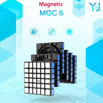 Originál Nové YJ MGC 6x6 Magnetické Black Rýchlosť-Cube YJ MGC M Stickerless 6x6x6 Puzzle Yongjun Magico Kocky, Hračky pre Deti, Darčeky