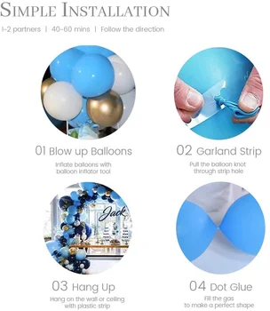 Kráľovská Modrá Balóny Garland,121pcs Modrá Latex Arch Auta Balóny, Konfety pre Dieťa Sprcha, Svadby, Narodeniny, Party Dekorácie
