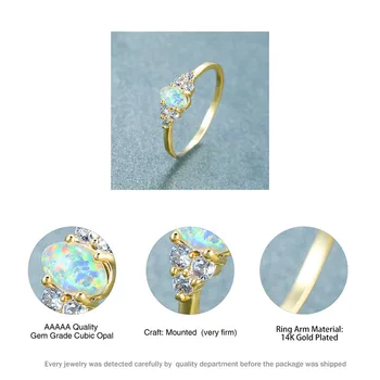 Elegantná Žena Biele Oválne Opal Krúžok Kúzlo Zlatá Farba Tenké Snubné Prstene Pre Ženy Vintage Kolo Crystal Kameň Zásnubný Prsteň