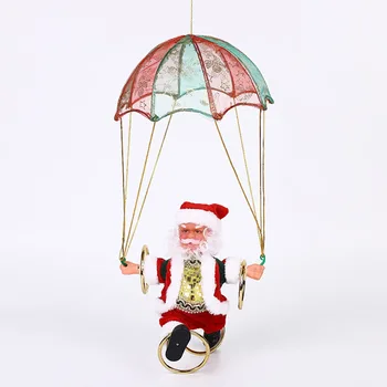 Kreatívne Elektrické Vianočné Hračky Padák Santa Claus Hračka pre Deti Vianočné Elektrické Hračky ( Bez Batérie ) X'mas Docer