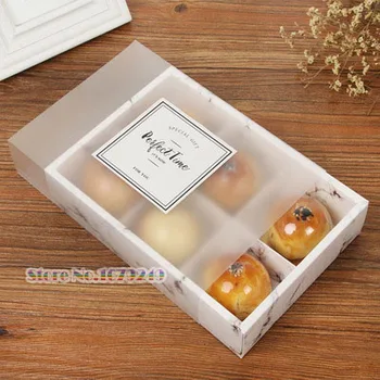 50pcs/veľa - 100ks/veľa Transparentný Matný Cake Box Dezert Macarons Mooncakes Boxy Pečivo Obaly Boxy