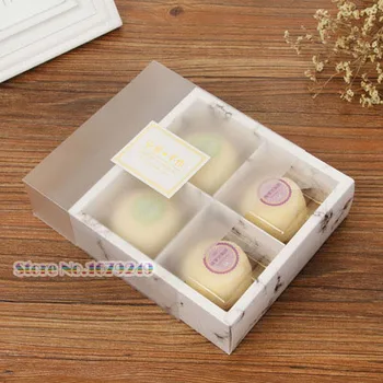 50pcs/veľa - 100ks/veľa Transparentný Matný Cake Box Dezert Macarons Mooncakes Boxy Pečivo Obaly Boxy