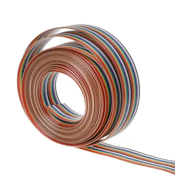 5m Rainbow Kábel 20kolíkový DuPont Drôt S 1.27 mm Line Ihrisku Pripojenie Vodičov