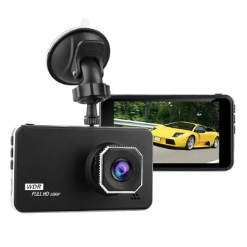 1080P HD Auto Kamera DVR 4-Palcový Dash Cam Duálny Objektív Parkovanie Monitor Dash Cam G-Senzor Slučky Nahrávanie a Detekcia Pohybu
