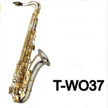 Hudobné Nástroje T-WO37 Tenor Saxofón Bb Tón Nikel Striebro Pozlátené Trubice Gold Key Sax So Prípade Náustok Rukavice