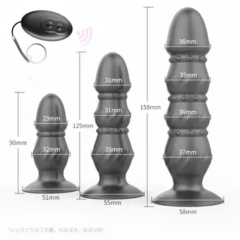 Nové Análny Vibrátor, Vibračná Prostaty Vibrácií Masér pre Mužov, 3 Veľkosti Silikónových Análny Zadok Plug Diaľkové Ovládanie Sexuálne Hračky pre Dospelých