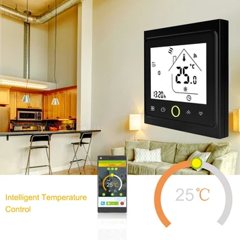 BHT-002GBLW Domácej WiFi Digitálny Regulátor Teploty Termostat pre Plynový Kotol Home Control Thermoregulator na Teplej Miestnosti