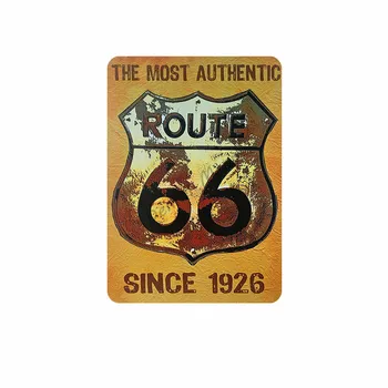 Najnovší Štýl, Route 66 Doska Vintage Kovov Cín Známky Domov Bar Garáž Dekorácie Ošumelé Elegantné Objavovať Ameriku Samolepky na Stenu WY2
