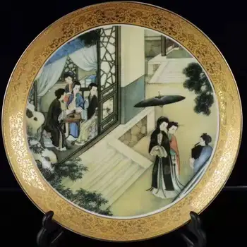 Čínsky antient ľudí závesné dosky dekorácie doska obývacia izba plavidlá ornament starožitný porcelán zber Jingdezhen keramiky