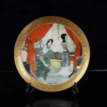 Čínsky antient ľudí závesné dosky dekorácie doska obývacia izba plavidlá ornament starožitný porcelán zber Jingdezhen keramiky