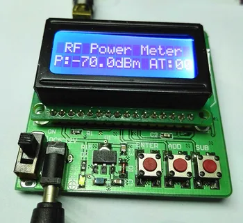 Digitálne rádio frekvencia power meter -75~+16dBm Moc útlmu je možné nastaviť Ultra malý LCD displej, automatické podsvietenie
