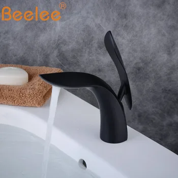 Beelee Kúpeľňa Povodí Zmiešavacie Batérie, Moderne Plavidla, Umývadlo, Vodovodné Jeden Rukoväť Záchodové Ťuknite na položku Matte Black BL8801B