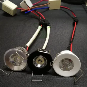 LED Mini Downlight Pod Skrinku Mieste Svetla 1W pre Zapustené Stropné Svietidlo AC85-265V Stmievateľné Dole svetlá doprava zadarmo