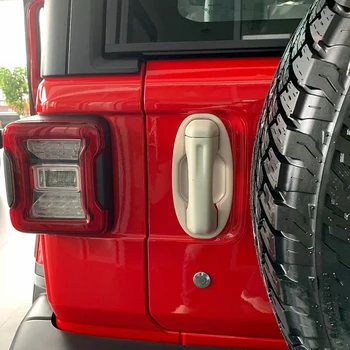 Pre Jeep Wrangler JL 2018 2019 príslušenstvo dverí rukoväť kryt dvere Auta misy vytiahnuť chrome Exteriéru výbava Liatie Dekorácie