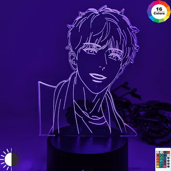 Akrylových 3d Lampa BL Anime Aj Alex Svetlo na Lôžko Izba Dekor Dotykový Snímač Farebné Led Nočné Svetlo Ahn Jiwon Lampa Bj Alex Darček