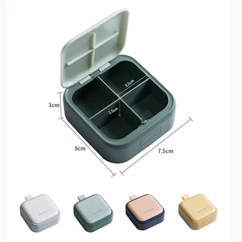 ABS Mini Lekárske Úložný Box Organizátor Prenosné Tabletky Box Malé Plastové Nádoby Domov Cestovnej Medicíny Skladovanie Eco-Friendly