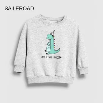 SAILEROAD 2-7Years Chlapec Oblečenie 2020 Jeseň Deti Chlapec Sweatershirt Dinosau Fashion Tričko Chlapec Jumper Bavlnené Športové Oblečenie