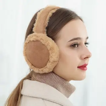 Ženy Zime Teplé Chrániče Sluchu Čelenky Ear Chránič Teplejšie Vonkajšie Plyšové Earmuff Sequin Chrániče Sluchu Načechraný Skladacia Earflap