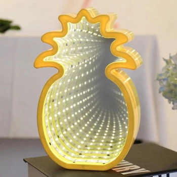 Xsky stolná Lampa 3D Tunel Zrkadlo Nočného Star Dekoratívne Spálňa Nočné Svetlo Vianočný Stromček Batérie Powered Svetlá Dekorácie