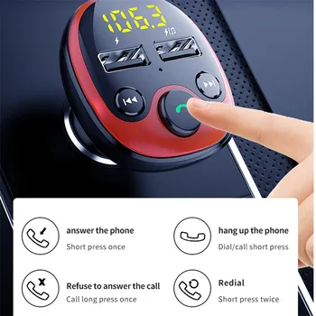 Viacportová Nabíjačku USB Adaptér Auto Bluetooth 5.0 FM Bezdrôtové Handsfree, Audio Prijímač MP3 Prehrávač, Wifi Hudby Gadgets