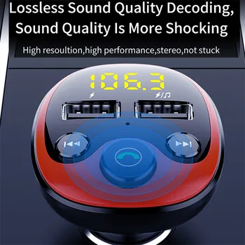 Viacportová Nabíjačku USB Adaptér Auto Bluetooth 5.0 FM Bezdrôtové Handsfree, Audio Prijímač MP3 Prehrávač, Wifi Hudby Gadgets