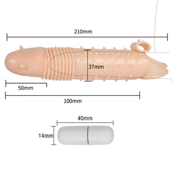 Vibrácie Silikónové Penis Rukáv Penis Rozšírenie Rozšírenie Rukáv Dick Opakovane Kohút Penis Kryt pre Mužskú sexuálnu Hračku, Penis Stimulátor