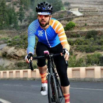 Jar, Jeseň Cyklistika Dres MTB Bike Jersey Tričko Dlhý Rukáv TICC Tím Cyklistické Topy Pánske Cyklistické Nosenie Ropa Maillot Ciclismo