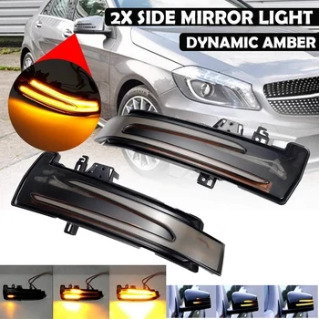 Auto Spätné Zrkadlo LED Dynamický Zase Signálu, Svetelný Indikátor Blinker pre Mercedes-Benz A B S C E GLA GLK W176 W246 W204