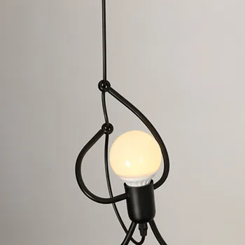 Moderný prívesok stropné svetlá Očarujúce Závesný Luster Tvorivé Železa Ľudí Lampa Elegantné Šaty Svietidlo Nastaviteľná Výška