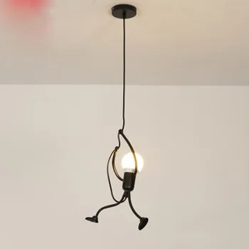 Moderný prívesok stropné svetlá Očarujúce Závesný Luster Tvorivé Železa Ľudí Lampa Elegantné Šaty Svietidlo Nastaviteľná Výška