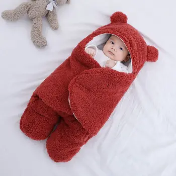 Dieťa Spací Vak Ultra-Soft Našuchorený Fleece Novorodenca Prijímanie Deka Kočík footmuff Dojčenské Oblečenie Škôlky Zábal Swaddle