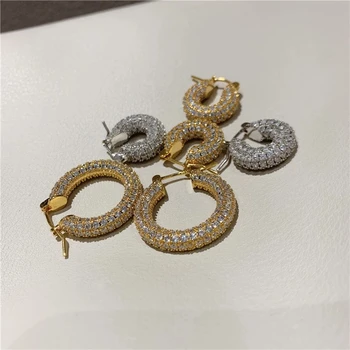 2020 Trend Šperky Veľké Malé Strieborné Zlaté Robustný Obruče Ženy Náušnice Zirkón s Huggie Striebro 925 Sterling Príslušenstvo Manželku, Darček