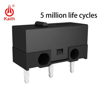 Kailh Micro Switch s 1/3/5 miliónov Cyklov Mechanický Život 3PINS SPDT 1P2T Herná myš s mikro spínač tlačidlo Myši