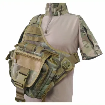 Vojenské Taktické Ramenný Bag1000D Muži Ženy Oxford Vonkajšie brašna Pás Pack pre Cestovanie, Horolezectvo, Camping Trekking 3 Farby