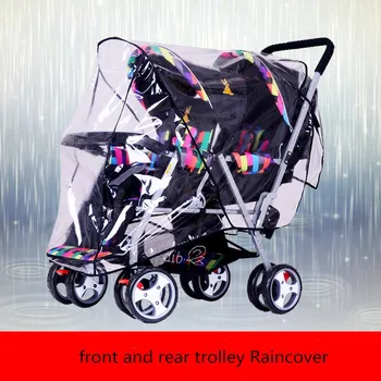 Detské Kočíky konštrukcie na chodenie Pršiplášť Rainproof Kryt Dvojičky Sedadlo baby Vozíka Pvc Transparentné Prachu, Vetru Štít
