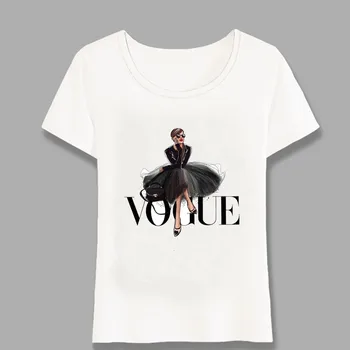 Módy V New Yorku Ako Kulisu Šálku Horúcej Kávy Dizajn Ženy T-Shirt Vintage Print T Shirt Bežné Topy Roztomilý Dievča Tees Harajuku