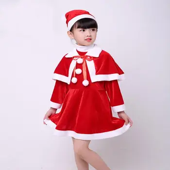 Nové detské Vianočné Kostýmy pre Chlapca Dievčatá Nový Rok, Santa Claus Výkon Oblečenie od 1 Do 10 Rokov