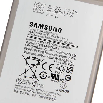 Originálne Náhradné Batérie Samsung Pre Samsung Galaxy A21s EB-BA217ABY Originálne Batérie Telefónu 5000mAh