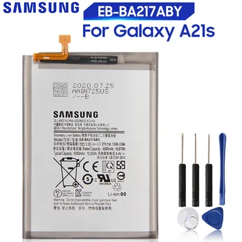 Originálne Náhradné Batérie Samsung Pre Samsung Galaxy A21s EB-BA217ABY Originálne Batérie Telefónu 5000mAh