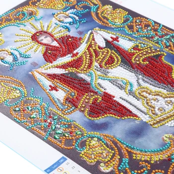 Nové 5D Crystal Kolo Diamond Maľovanie DIY Diamond Maľovanie Výšivky Domova Diamond Mozaiky Náboženský Charakter Darček