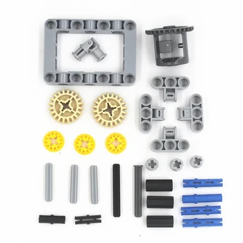 ETFOM Technic 29pcs Technic Rozdiel gear box kit (gears, čapy, nápravy, konektory) pack kompatibilné s lego