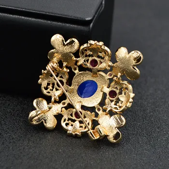 CINDY XIANG Smalt Kríž Brošňa Pre Ženy Rozbité Štýl Modrý Kameň Pin Barokový Kubických Luxusné Módne Šperky Vysokej Qaulity