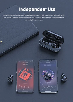 5.0 Bluetooth Bezdrôtové Slúchadlá Touch Ovládania Nepremokavé Bluetooth Slúchadlá 9D Stereo Hudobné Slúchadlá Slúchadlá 2020 Nové