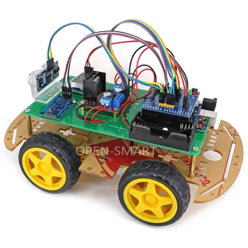 OPEN-SMART 4WD Bluetooth Kontrolované Inteligentný Robot do Auta s Inštalačný Návod & Demo Kód pre Arduino
