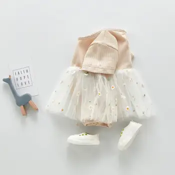 Dojhonkids Lete Roku 2020 Baby Girl Remienky Malé Sedmokrásky INY Oka Sukne-Potápačské Kvetinový Trojuholník Romper Batoľa Detský Rúcha Oblečenie