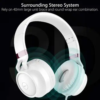 Skladacia Káblové Slúchadlá Over-ear Stereo Basy, S Mikrofónom Pre Mobilný Telefón, PC pre Xiao