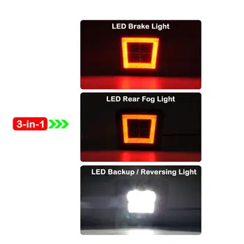 Pre Nissan 370Z Z34 krčma pri ceste Sentra 3-V-1 Červená Objektív LED Brzdové Svetlo Zadné Hmlové Svietidlo Revering Zálohy Svetlo