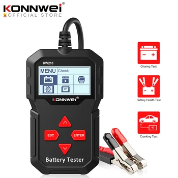KONNWEI KW210 Automatické Inteligentné 12V autobatérie Tester Auto Batérie Analyzer 100 2000CCA Naštartovaní Auta Batérie Tester