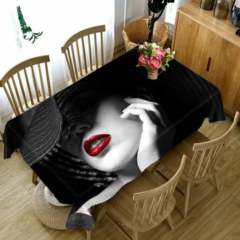 Obrus Obdĺžnikový 3D sexy ladys Vytlačené Obrus Domov Ochranu a dekoráciu Elegantný Stôl kryt